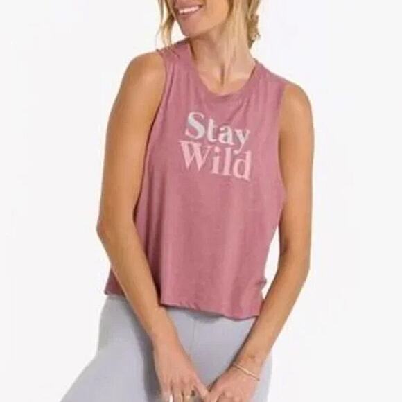 Vuori Tops - Vuori Stay Wild Mauve Racerback Tank Top Size M